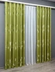 Комплект готовых штор VR-Textil Лен Рогожка № 1784ш Оливковый 150х270 см 2 шт (33-0761) - изображение 4