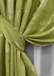 Комплект готовых штор VR-Textil Лен Рогожка № 1784ш Оливковый 150х270 см 2 шт (33-0761) - изображение 5