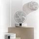 Настольный вентилятор на аккумуляторе Folding Fan D1 Бесшумный портативный аккумуляторный охлаждающий поворотный с пультом и функцией ночник белый для дома и офиса - изображение 11