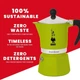 Кавоварка гейзерна Bialetti Rainbow на 3 чашки з алюмінію Зелена - зображення 6