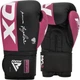 Боксерские перчатки RDX REX F4 PINK/BLACK-12 унций (капа в комплекте) (BGR-F4P-12OZ) - изображение 2