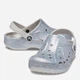 Детские кроксы-сабо для девочки Crocs Baya Glitter Clog T 207014-040 19-20 (C4) Серебристые (191448724297) - изображение 4
