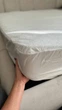 Наматрасник из водонепроницаемой ткани на резинке Полуторный 140x200 см Белый (П4К-mur-aqvastop-002-02) - изображение 3