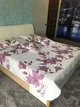 Покривало Євро 220х240 з наволочками 2 шт 50×70 см + 2 шт 50×50 см Молочний з фіолетовим - зображення 3