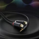 Аудіо кабель перехідник UGREEN AV109 3.5mm Male to 2RCA Female Cable 0.25м Black - зображення 2