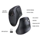 Вертикальная беспроводная мышка для ноутбука UGREEN MU008 Multi-mode Vertical Mouse эргономичная мышь для компьютера анатомическая Black (25444) - изображение 9