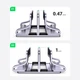 Вертикальная подставка для ноутбука на стол UGREEN LP258 Vertical Laptop Stand Dual-slot держатель для макбук на два устройства серый (60643) - изображение 4