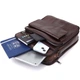 Практичная мужская сумка с ручкой для переноски в руке из натуральной кожи Vintage 23024 коричневая - изображение 10