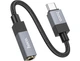 Адаптер перехідник Hoco UPA32C Type-C to Jack 3.5, 15cm, black - зображення 3