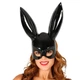 Маска кролика PlayBoy RESTEQ 36 см — черная глянцевая костюмная маска для вечеринок, косплея и Хэллоуина - изображение 3