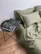 Комплект постільної білизни Cozy класичний мох Односпальний 140*200 см, простирадло 90*200*20 на резинці - изображение 3
