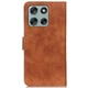 Чехол-книжка с застежкой KHAZNEH Retro Wallet для Motorola Moto G86 - Brown - изображение 4