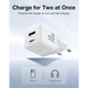Сетевое зарядное устройство Baseus Palm Fast Charger Type-C+USB 30W P1011160A213-00 White - изображение 7