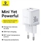 Сетевое зарядное устройство Baseus Palm Fast Charger Type-C+USB 30W P1011160A213-00 White - изображение 8