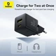 Сетевое зарядное устройство Baseus Palm Fast Charger Type-C+USB 30W с Cable Type-C to Type-C 60W 20V/3A 1m P1011160A113-01 Black - изображение 8