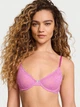 Комплект белья (лиф+трусики стринги) с кружевом Victoria's Secret Tease Lace-Trim 70B/XS розовый (583986551252) - изображение 2