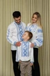 Вишиванка жіноча Галичанка Оксана синя льон молочний M - изображение 3