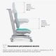 Крісло Mealux Onyx TG (Y-110 TG) Бірюзовий / Сірий - зображення 9
