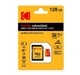 Високошвидкісна карта пам'яті Kodak micro SD/TF 128Гб з адаптером червона - изображение 1