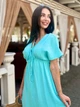 Длинное муслиновое платье "Lira", голубой 42-44 - изображение 2