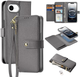 Etui z klapką DUX Ducis Lawa na Apple iPhone 16e z odlaczanym portfelem magnetycznym Grey (6971824158694) - obraz 3