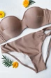 Верх купальника з ущільненою чашкою Ysabel Mora 42C Бежевий (Desert taupe) (99306) - зображення 4