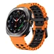 Перфорований ремінець broband Classic Color для Samsung Galaxy Watch Ultra (2025) – помаранчево-чорний (силікон) - зображення 2