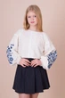 Вишиванка для дівчинки Mevis 5517 01 164 см молочний - зображення 2