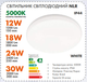 СВЕТОДИОДНЫЙ СВЕТИЛЬНИК LUMINARIA NLR 30W AC170-265V (універсальний білий) 3000Lm 300*42mm - зображення 4