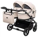 Коляска 2 в 1 для двійнят Adamex Leo Duo Eco SA-7 латте - зображення 2