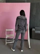 Жіночий велюровий костюм трійка (футболка+штани+кофта) Uaclothes 50-52 Графітовий (like33846-142511358) - изображение 4