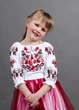 Вишиванка для дівчинки Іваничка біла з червоним 128 - изображение 1