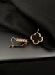 Серьги "Клевер" английский замок золотого цвета 30609 One Size - изображение 1