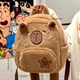 Плюшевый рюкзак портфель Капибара 30х25см. Коричневый - изображение 4