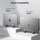 Вертикальна підставка для ноутбука UGREEN LP258 Vertical Laptop Stand. Space gray - зображення 3