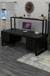 Письменный компьютерный стол в стиле лофт EcoLoft Сириус DSP-1233 (Черный) - изображение 3