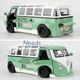 Машинка микроавтобус Volkswagen Transporter T1 игрушка моделька металлическая коллекционная 15 см Зеленый (8637729) - изображение 6