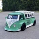 Машинка микроавтобус Volkswagen Transporter T1 игрушка моделька металлическая коллекционная 15 см Зеленый (8637729) - изображение 9