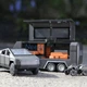 Коллекционная моделька Tesla Cybertruck с прицепом трейлером металлическая машинка игрушка с подсветкой и звуковыми эффектами Черный (6825023) - изображение 7