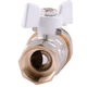 Кран шаровый прямой с американкой Q PROFESSIONAL QP003 PN40 3/4″ антипротечка, Белая бабочка - изображение 4