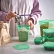 17 шт. Набор контейнеров и судочков для пищи, продуктов, хранения IKEA PRUTA прозрачный 601.496.73 - изображение 3