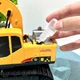 Экскаватор гусеничный на радиоуправлении 30см свет пара/дым подвижный ковш Желто-черный (789-410B) - изображение 8