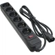 Сетевой фильтр питания Patron 2 m3*1mm2 (SP-1065U) 6 розеток BLACK (EXT-PN-SP-1065U) - изображение 1