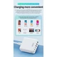 Адаптер сетевой XO GaN Desktop Fast Charger with 1.5M Power Cord L133 |3USB/3Type-C, 75W/3A, PD/QC| White - изображение 8
