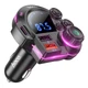 FM - трансмітер Hoco DFM01 Legend with Bluetooth transmitter 2USB Type-C PD QC 38W Black - изображение 1