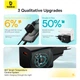 Адаптер сетевой Baseus GaN5 Fast Charger (mini) |1Type-C, 20W/3A, PD/QC| (With C to C 100W 1m cable) Black - изображение 6