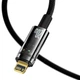 Кабель Baseus Type-C to Lightning Explorer Series Auto Power-Off Fast Charging Data Cable |1m, 20W| black - зображення 5