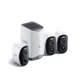 Камера видеонаблюдения Baseus Security N1 Outdoor Camera 2k 3-Cam Kit |145°, 16Gb eMMC (16TB Max), Color Night vision, IP67| White - изображение 1