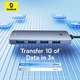 Hub адаптер Baseus UltraJoy Series 4-Port Hub Lite |USB-A to USB3.0*4, 5Gbps,15cm| - зображення 12