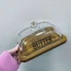 Масленка стеклянная на бамбуковой подставке 18*13*9,5 см LED BUTTER B010756 - изображение 2